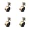 Service Caster 2.375 Inch Antique Brass Hooded Nylon Wheel Casters with Side Mount Set SCC SCC-GR02S60D-NYS-WA-716X78-CB180-4 - alternate 1